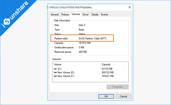check partition style of the disk to install Windows 11