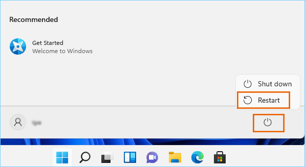 restart Windows 11