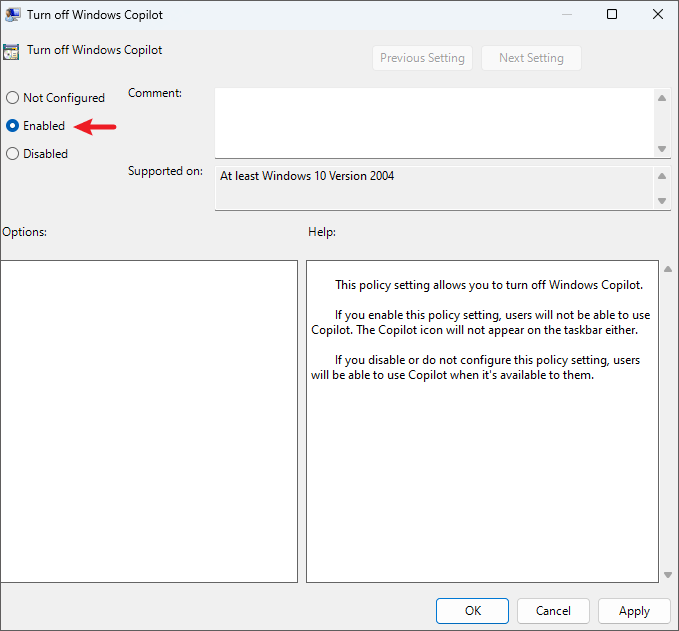 disable windows copilot