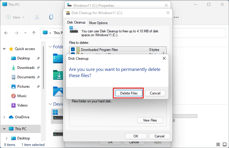 click on Disk Cleanup