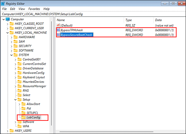 check items value under labconfig