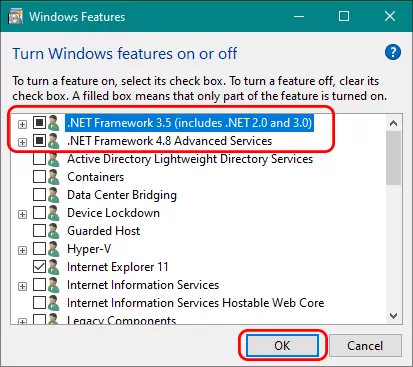 enable net framework service