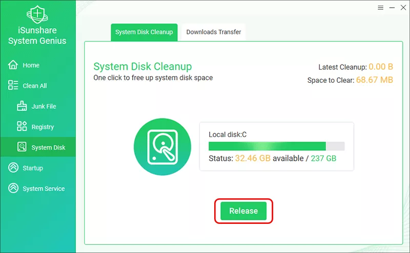 cleanup system disk