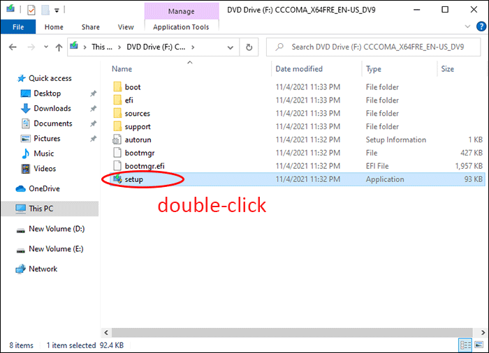 double click set up app