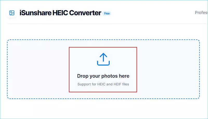 click Upload icon