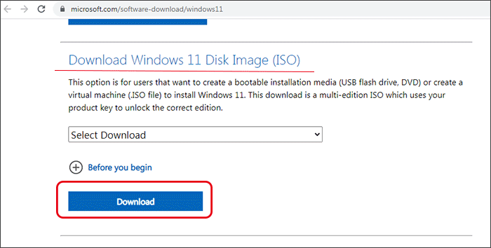 download Windows 11 image file