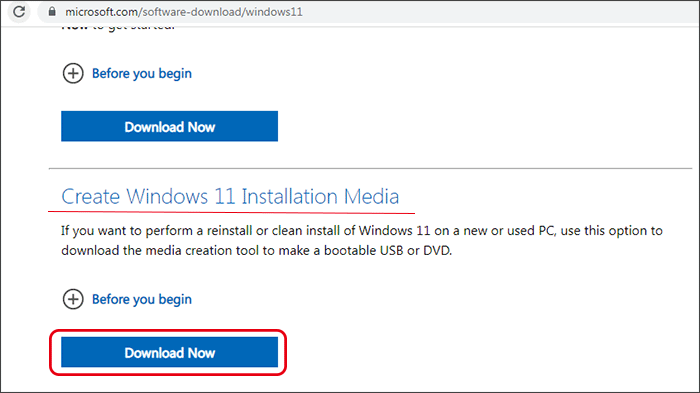 download Windows 11 installation media