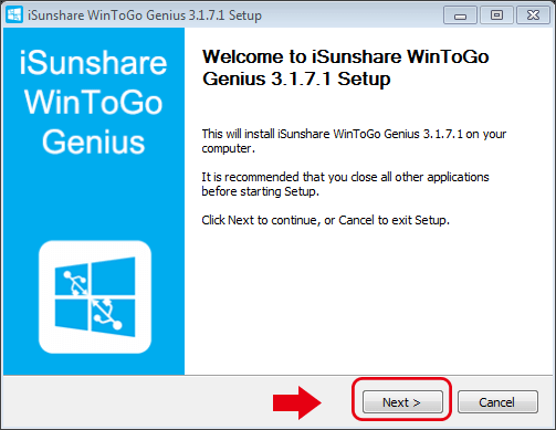 set up iSunshare WinToGo Genius