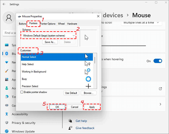 How to customize your cursor in Windows 11 or Windows 10 