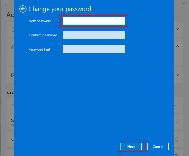 do not set new password