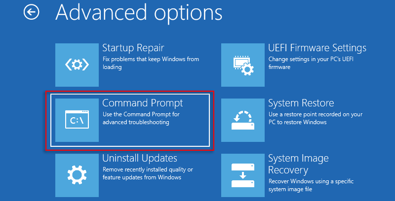 select command prompt