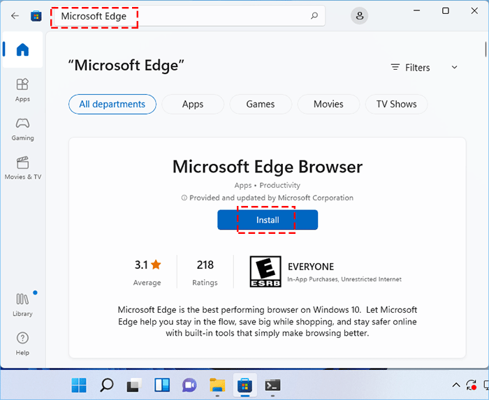 install Microsoft Edge on Windows 11