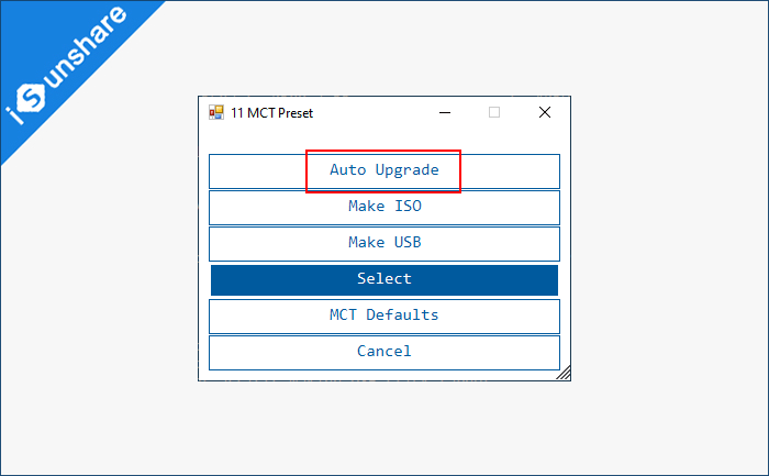 select Auto Upgrade