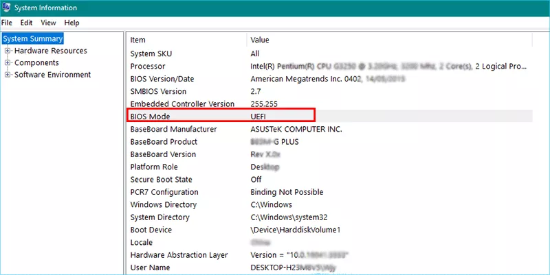 check BIOS mode