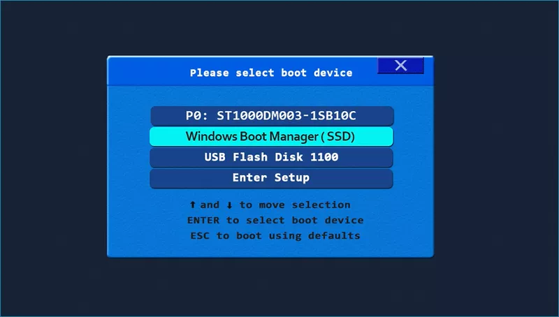 set SSD as boot drive