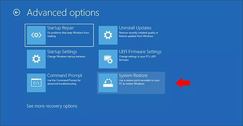 click System Restore