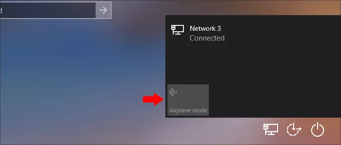enable Airplane mode