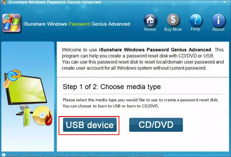 select USB device