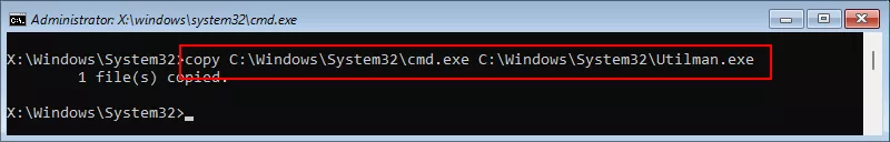 command line to copy CMD