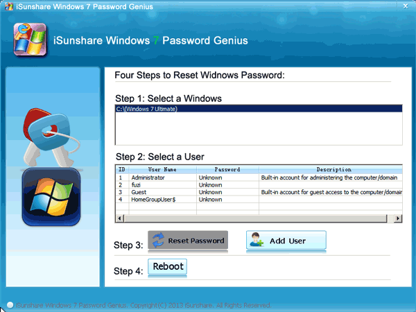 remove windows 7 password