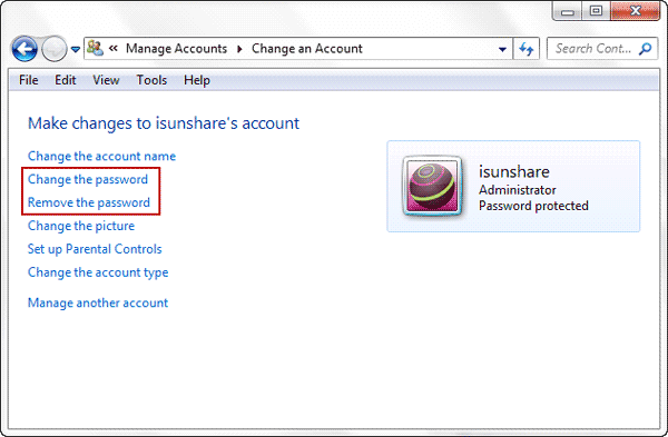 change windows 7 password live cd