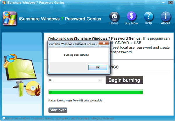 usb device burning successfully