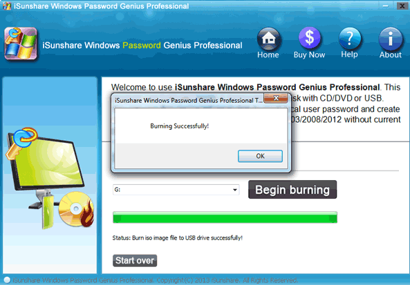 burn windows 7 admin password reset disk
