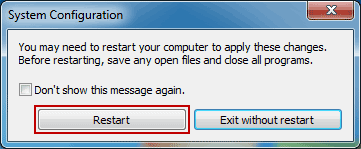 restart windows 7 in safe mode
