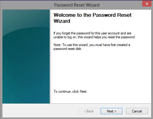 password reset wizard