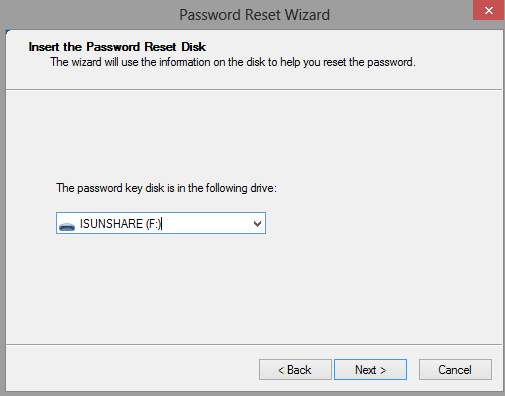 select password reset disk for surface 2