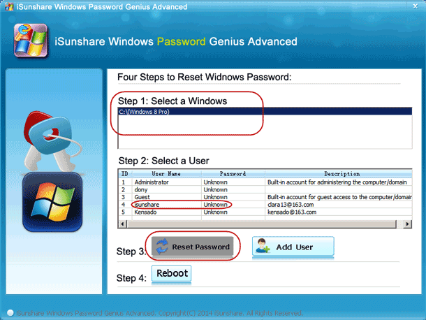 windows password recovery program runs on Surface