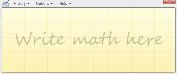 math input panel