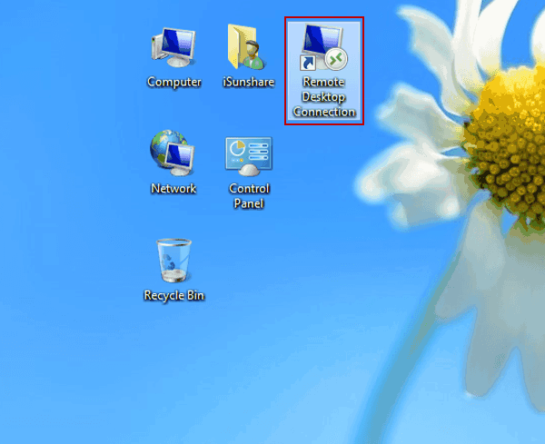 remote desktop connection shortcut on desktop