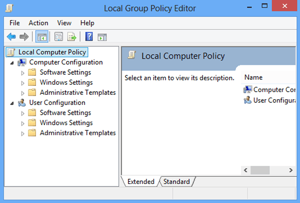 local group policy editor