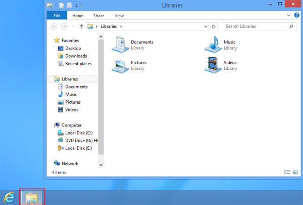 click file explorer icon