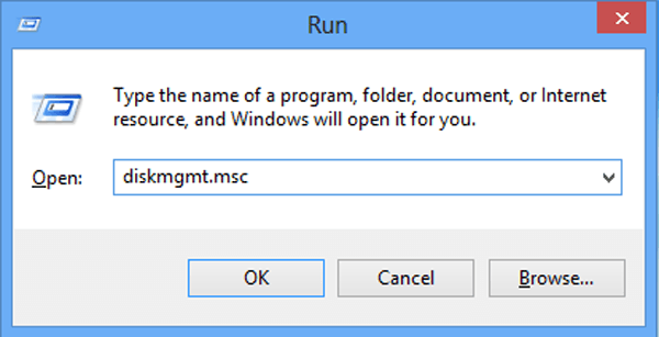 input diskmgmt.msc
