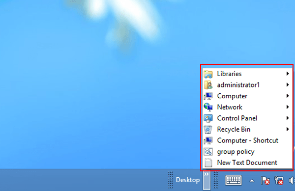 come aggiungo le icone del desktop del computer alla barra delle applicazioni