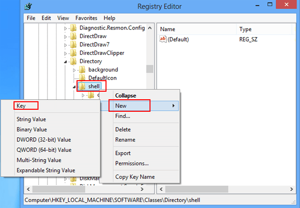 create a new key in shell