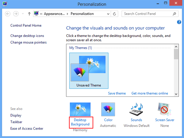 How to Change Desktop Background in Windows 8/8.1