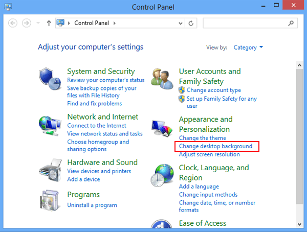 How to Change Desktop Background in Windows 8/