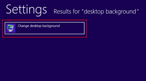 select change desktop background