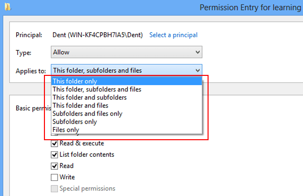 change application range