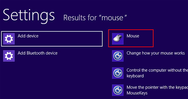choose mouse in search results