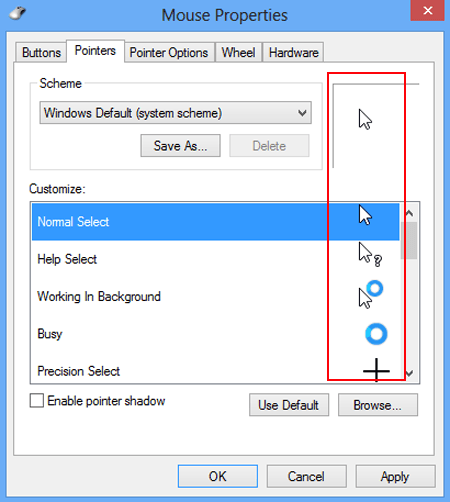 how to change mouse cursor color