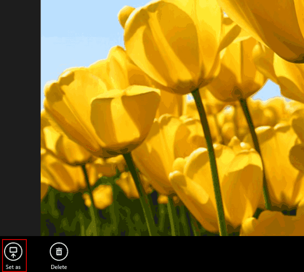 right click picture and tap set as