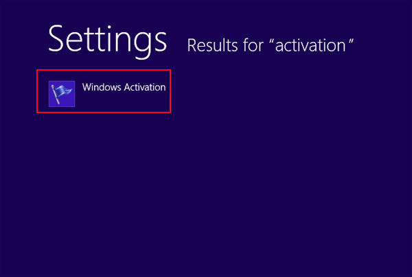 tap Windows activation