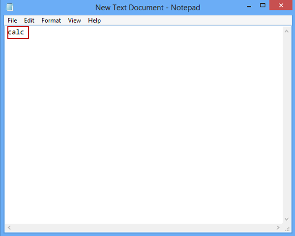 type calc in text document