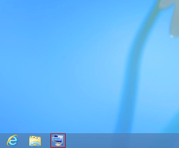 one-screen keyboard on taskbar