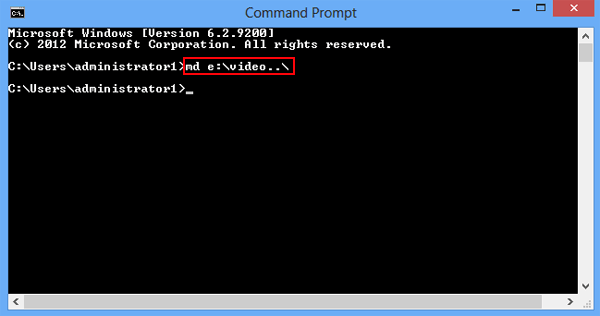 how to open a folder in command prompt windows 10