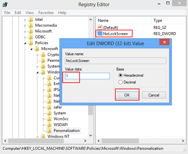 change value data to 1